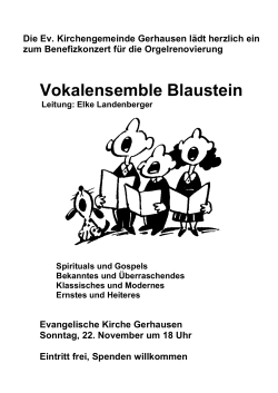 Vokalensemble Blaustein - Evangelische Kirchengemeinde