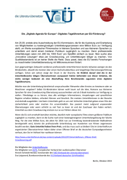 Offener Brief zur „Initiative to crowdsource subtitling to increase the