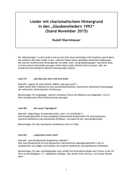 Glaubensliedern 1993 - Das Wort der Wahrheit