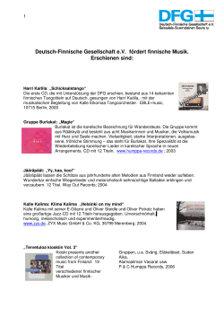 DFG CD-Projekte - Deutsch-Finnische Gesellschaft eV