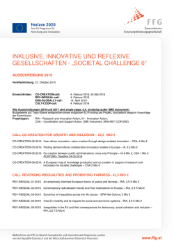 Inklusive, innovative und reflexive Gesellschaften