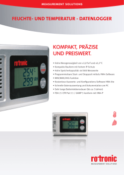 HygroLog HL-1D/TL-1D - Datenblatt