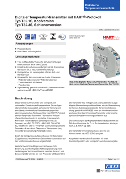 Digitaler Temperatur-Transmitter mit HART®