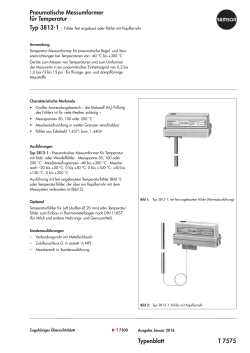 Typenblatt T 7575 Pneumatische Messumformer für Temperatur