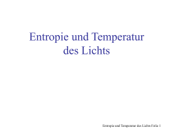 Temperatur und Entropie des Lichts