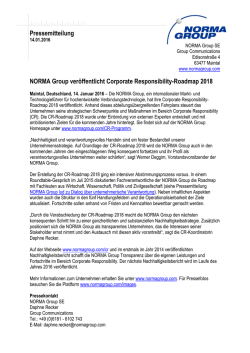 Pressemitteilung NORMA Group veröffentlicht Corporate
