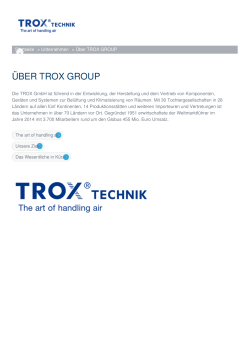 über trox group - TROX Austria GmbH