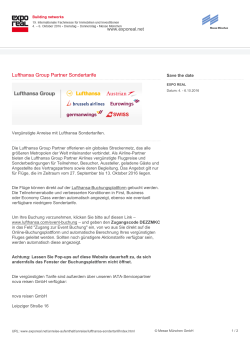 Lufthansa Group Partner Sondertarife