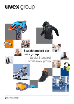 Sozialstandard der uvex group Social Standard of the uvex group