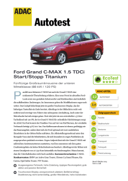 Umfassender Test Ford Grand C-MAX 1.5 TDCi Start/Stopp