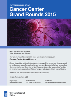 Cancer Center Grand Rounds 2015