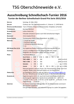 Ausschreibung Schnellschach Grand Prix 2016-1
