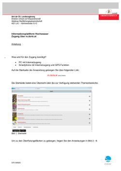Informationsplattform Hochwasser Zugang &uuml;ber m.doris.at Anleitung