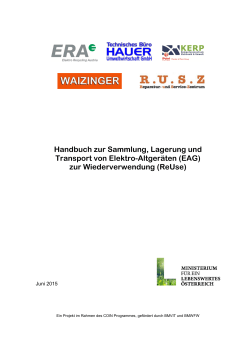 Handbuch zur Sammlung, Lagerung und Transport von Elektro