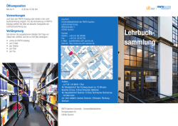 Lehrbuch- sammlung - RWTH Aachen University Library