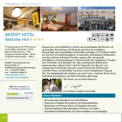 Katalogseite AKZENT Hotelführer - Hotel Altdorfer Hof in Weingarten