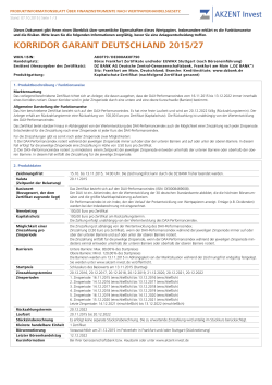koRRIDoR gARAnt DEutSchlAnD 2015/27