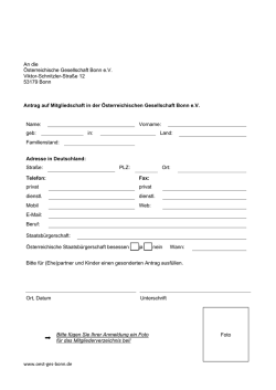 Mitgliedsantrag
