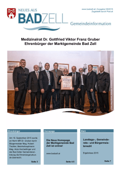 Medizinalrat Dr. Gottfried Viktor Franz Gruber Ehrenb&uuml;rger der