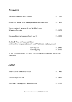 Kalte Vorspeisen