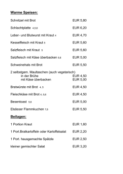 Kalte Speisen: - Weingut Seyffer