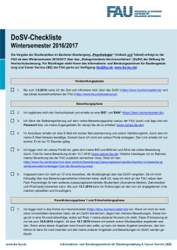 DoSV-Checkliste