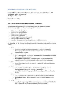 Protokoll Steuerungsgruppe 2015-10-14