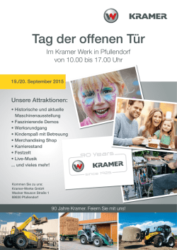 Im Kramer Werk in Pfullendorf von 10.00 bis 17.00 Uhr