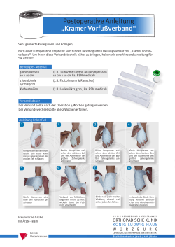 Postoperative Anleitung „Kramer Vorfußverband“