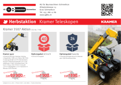Herbstaktion Kramer Teleskopen - AG für Baumaschinen Schmerikon