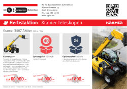 Herbstaktion Kramer Teleskopen - AG f&uuml;r Baumaschinen Schmerikon
