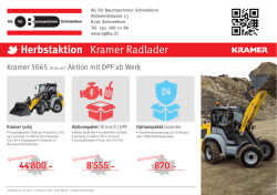 Herbstaktion Kramer Radlader - AG f&uuml;r Baumaschinen Schmerikon