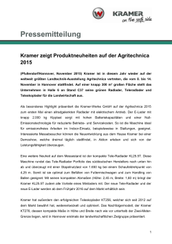 Kramer Pressemitteilung
