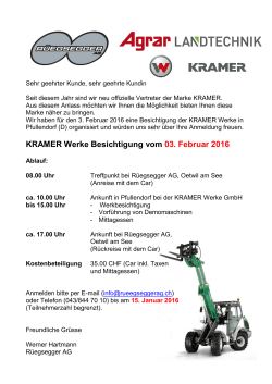 KRAMER Werke Besichtigung vom 03. Februar 2016