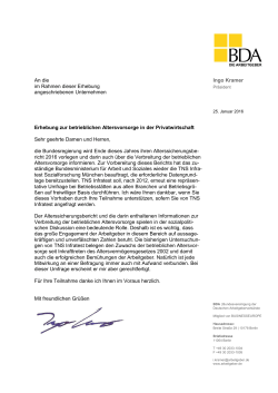 Bundesvereinigung der Arbeitgeber (BDA) – Präsident Ingo Kramer