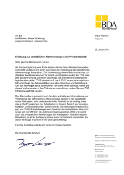 Bundesvereinigung der Arbeitgeber (BDA) – Präsident Ingo Kramer