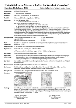 Unterfränkische Meisterschaften im Wald- & Crosslauf