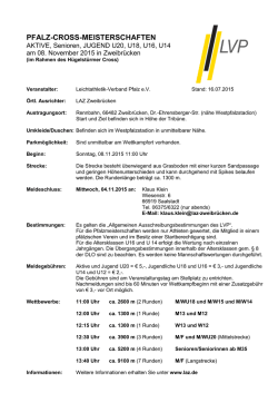 Ausschreibung für Pfalz