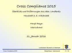 Cross Compliance 2015 - Landratsamt Neustadt an der Waldnaab