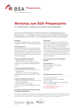 Workshop zum BSA Pflegeexperte - Berliner Schlaganfall