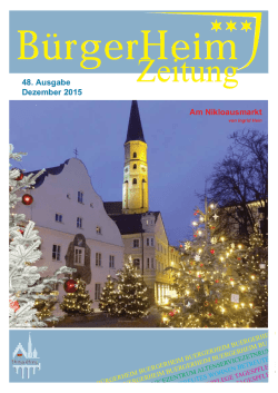 Aktuelle Heimzeitung - B&uuml;rgerheim Dingolfing