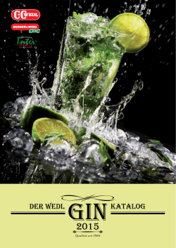 Gin Katalog - Handelshaus Wedl