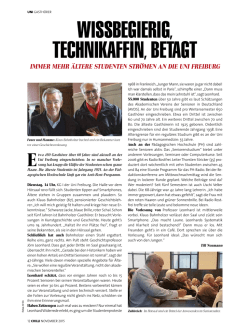 immer mehr &auml;ltere studenten str&ouml;men an die uni freiburg / die ja