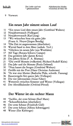 Ein neues Jahr nimmt seinen Lauf Der Winter ist ein rechter Mann