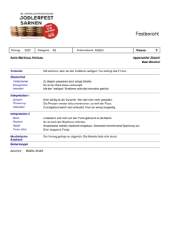 Festberichte Alphorn &ndash; AE BE