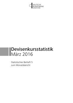 Devisenkursstatistik - März 2016