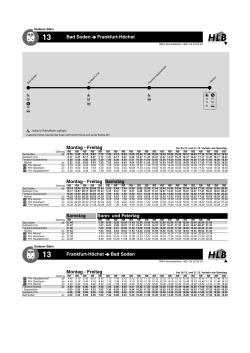 Bad Soden Frankfurt-Höchst Montag - Freitag Montag