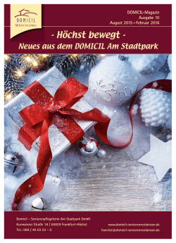 H&ouml;chst bewegt - DOMICIL Seniorenresidenzen