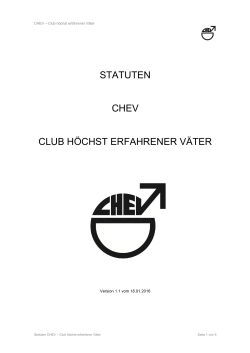 Statuten  - chev» Club höchst erfahrener Väter