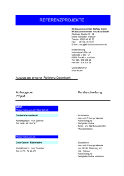 referenzprojekte - KK Bauunternehmen GmbH